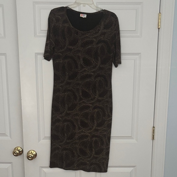 LuLaRoe Dresses & Skirts - LuLaRoe Black and Brown Patterned Midi Dress